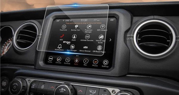 Jeep Wrangler Ekran Koruyucu 8.4 inç Multimedya Uyumlu 